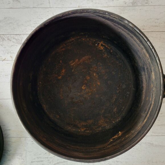 Antique Swain Cast Iron Pot Sauce Pan with Lid 3qt No 6 Long Handle Romany Gypsy - Picture 8 of 12